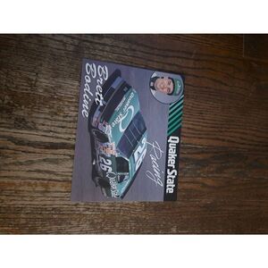 VTG 1990 Brett Bodine Quaker State Racing Driver Card NASCAR King Racing Buick